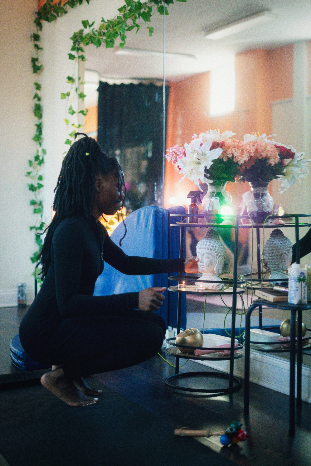 Setting the altar for the Kemetic Sound Experience